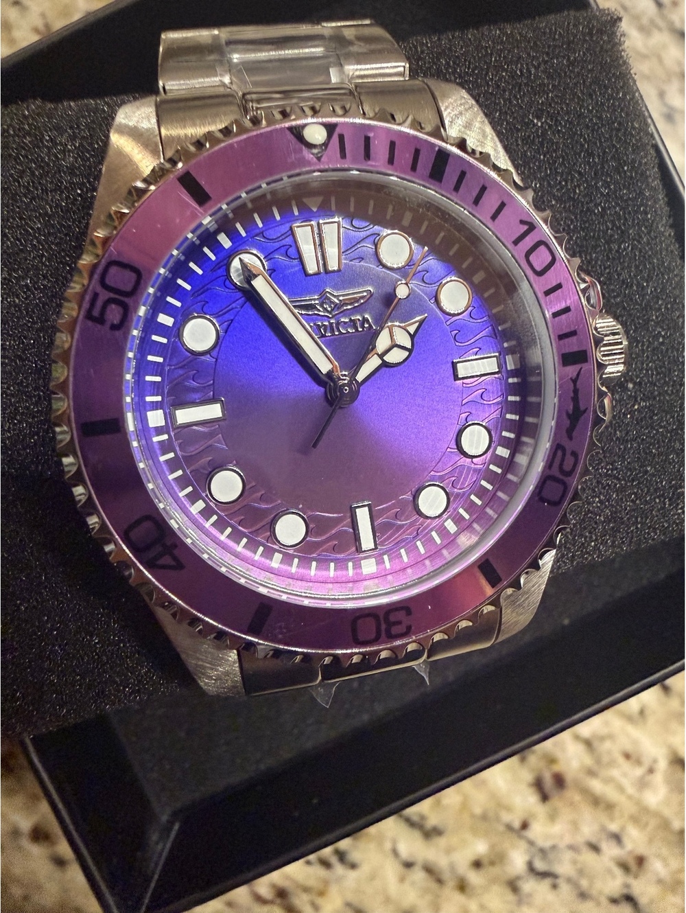 $249 BRAND NEW INVICTA PRO DIVER PURPLE FACE 43mm WATCH - Picture 4 of 9